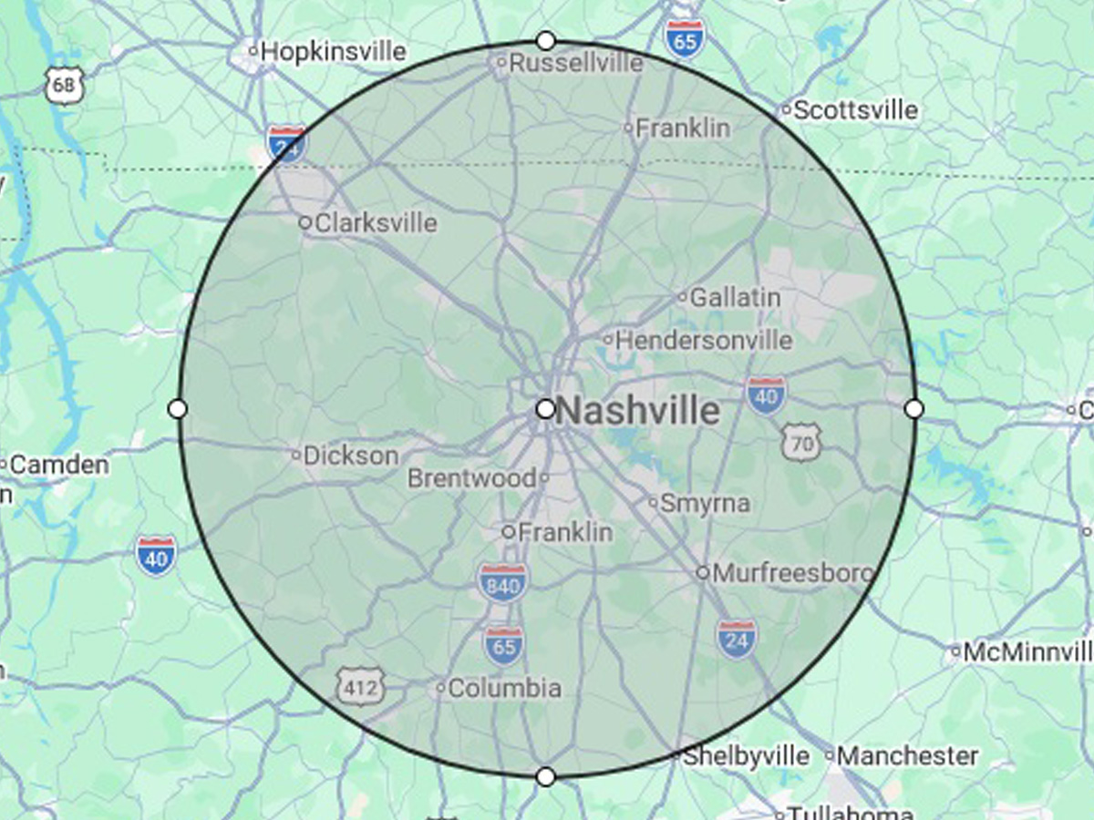 Qualitas Home Inspections service area &mdash; Nashville and surrounding Middle Tennessee communities